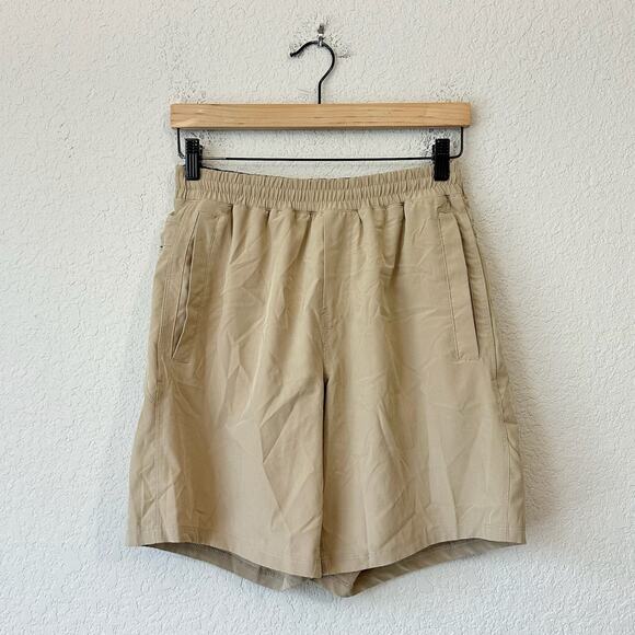 FREEBALLERS by MERIPEX APPAREL Sport Shorts Tan Elastic Waist Performance - Picture 1 of 7